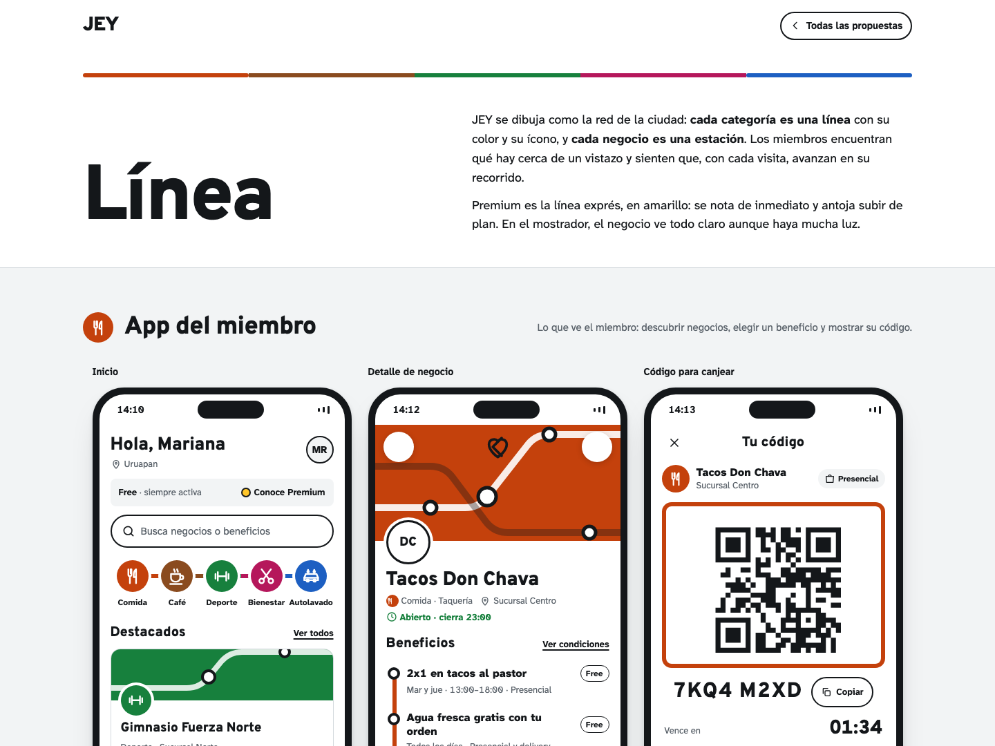 Vista previa de la propuesta Línea